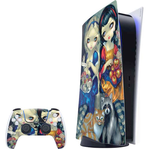 Alice & Snow Fairy Tail with Cat and Raccoon by Jasmine Becket-Griffith PlayStation PS5 Skins